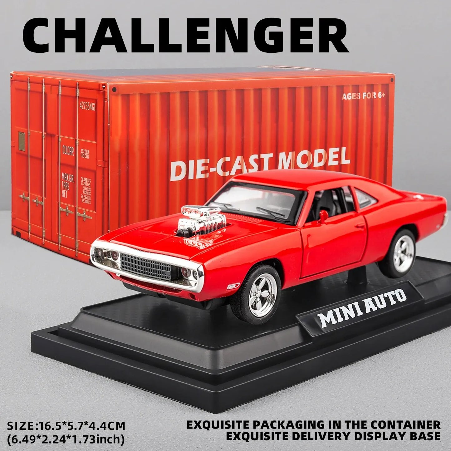 1:32 1970 Charger Alloy Diecast Model Car – Pull-Back Mini Vehicle Toy for Kids & Collectors