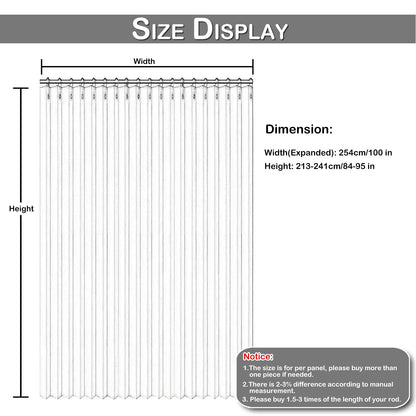Extra Large Blackout Waterproof Curtain – Thermal Insulated Sliding Door & Shower Drapes for Living Room & Bedroom