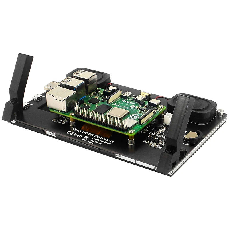 7 Inch Portable IPS Touch Screen Display – 1024x600 Monitor with Optional Speakers for Raspberry Pi 5/4B/3B+, Laptop, PC