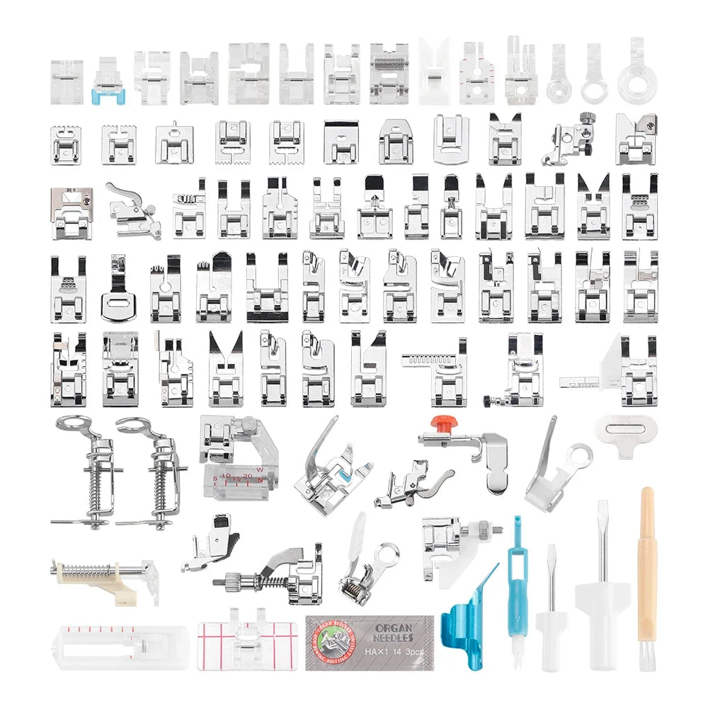 82-Piece Sewing Machine Presser Foot Set - Multifunctional Professional Accessories Kit