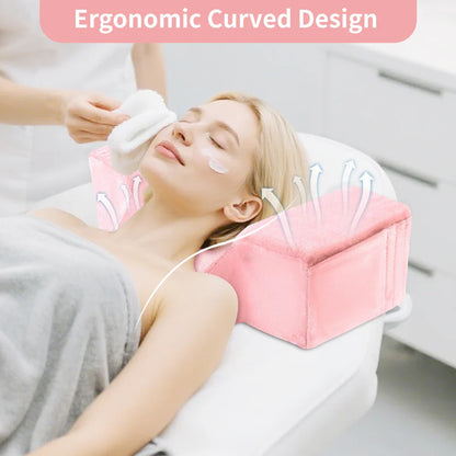 Pink Eyelash Neck Pillow – U-Shaped Memory Foam Support for Lash Extension Accessories