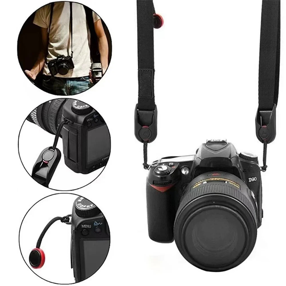 Universal Adjustable SLR Camera Shoulder Strap – Dual Camera Connection Straps for Sony, Canon, Nikon, Fuji & Panasonic DSLR Cameras