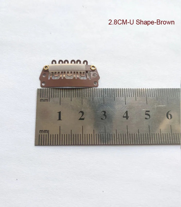 50Pcs Wig Clips Snap Clips - 2.3cm-3.6cm Black & Brown Hair Extension Weft Clips for Wig Styling & Hair Tools