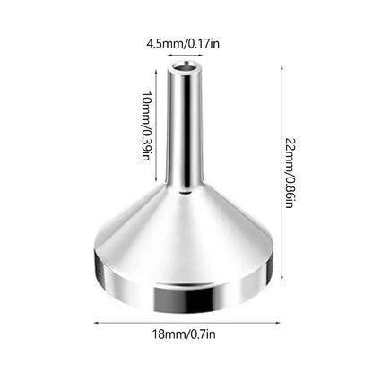 5Pcs Stainless Steel Mini Funnel Set - Kitchen Oil and Liquid Funnel with Detachable Filter, Wide Mouth for Canning Tools