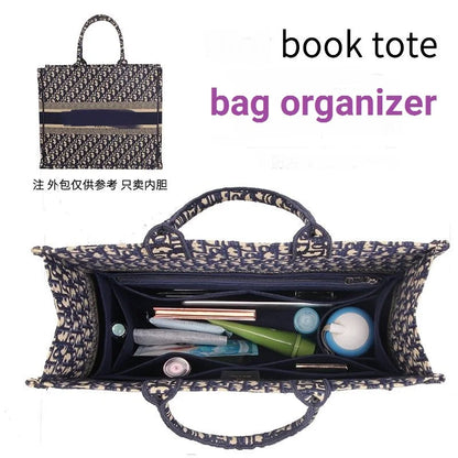 Bag Organizer Insert for Dior Book Tote – Divider, Shaper & Protector Compartment Inner Lining (Inner Bag Only)