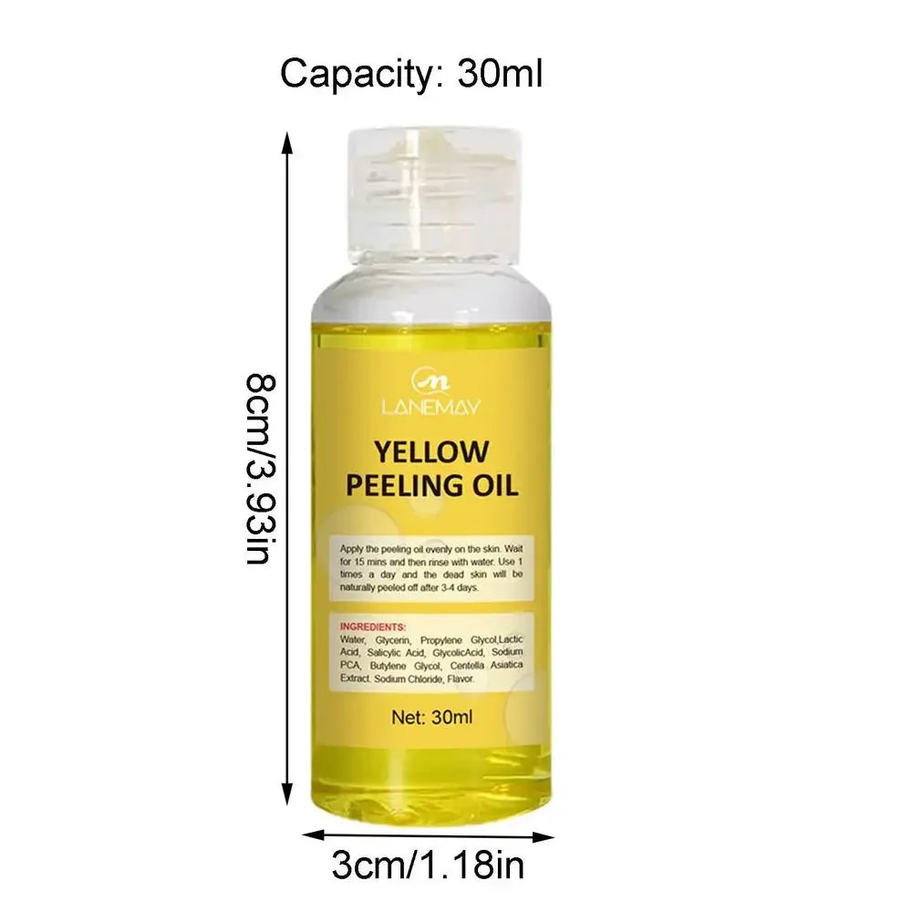 Yellow Peeling Oil – Skin Lightening & Melanin Treatment for Elbows, Knees, Hands, and Even Skin Tone