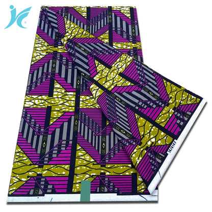 2026 African Real Wax Fabric - 100% Cotton Nigerian Ankara Dutch Batik Sewing Cloth