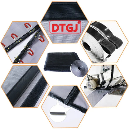 Magnetic Door Screen Mosquito Net - Auto Closing Black Fly Insect Mesh Curtain for Kitchen & Living Room