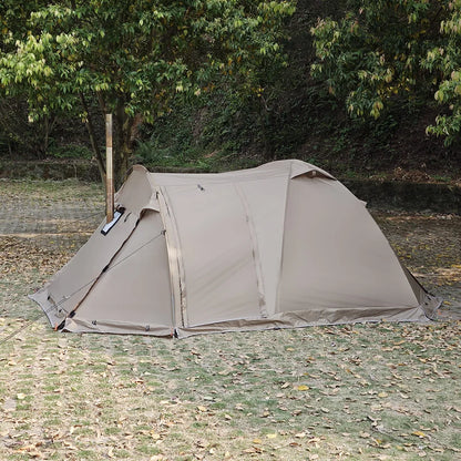 Fireproof Hot Tent for 2 People – Waterproof Extend Dome with Stove Jack & Snow Skirt, 4-Season Camping, Hiking, Hunting Winter Shelter