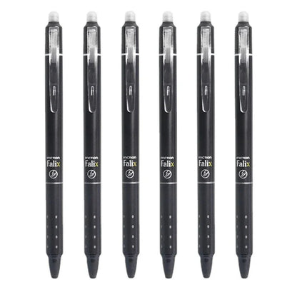 0.5mm Retractable Erasable Gel Pens Set – Black & Blue Ink with Refills, Built-in Eraser, Office & Exam Stationery Kit