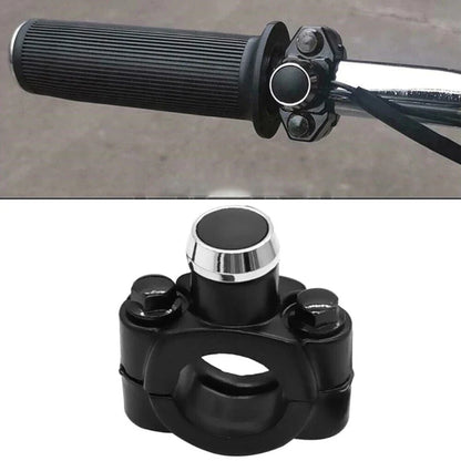 Universal 7/8" Motorcycle Handlebar Switch – Aluminum Alloy Horn, Headlight & Strobe Button