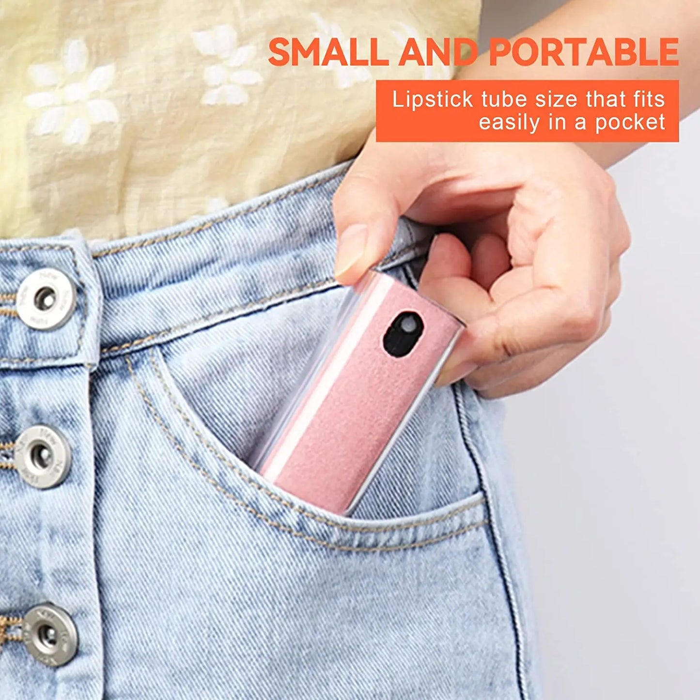 2-in-1 Phone Screen Cleaner Spray & Dust Remover Tool with Microfiber Cloth for iPhone, iPad, and More