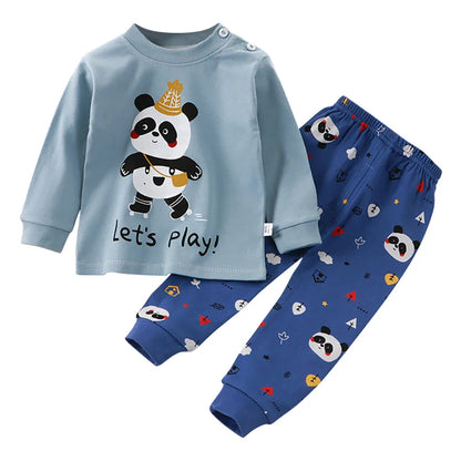 Cute Cartoon Unicorn Kids Pajama Set – Soft, Warm & Durable Unisex Sleepwear for Autumn Everyday Wear