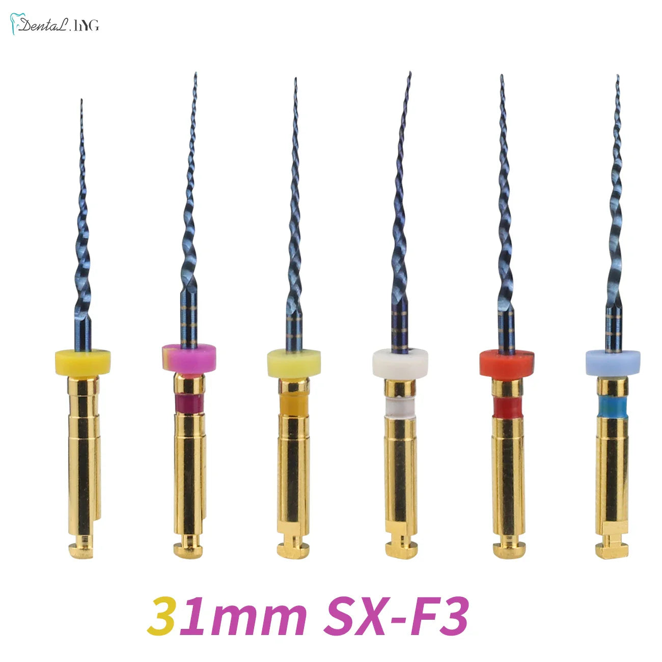 Dental SX-F3 Blue Nitinol Rotary Files – Endodontic Root Canal Engine Tool for Dentistry