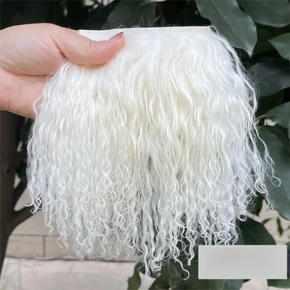 Mongolia Fur Sheepskin Curly Hair Extensions — Cute Wool Texture Wigs for SD, Blyth & BJD Dolls