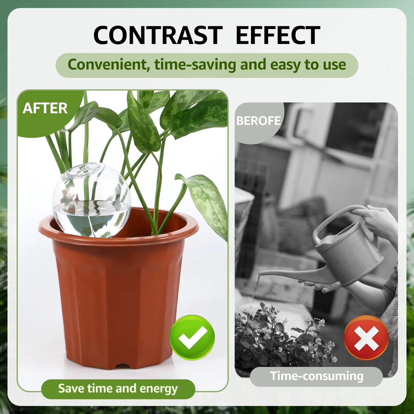 2/4Pcs 500ML Automatic Drip Irrigation System – Self-Watering Bulbs for Garden & Flower Plants