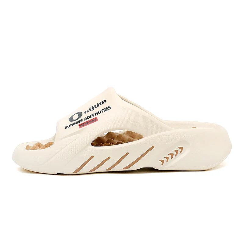 2024 Men’s Massage Slippers – Comfortable Indoor/Outdoor Slides & Beach Sandals, Sizes 38-47