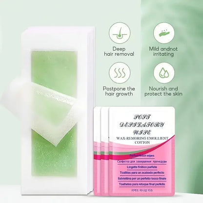 10-50PCS Depilatory Wax Strips – Cold Wax Paper for Hair Removal on Face, Neck, Arms & Legs, Beauty Tools