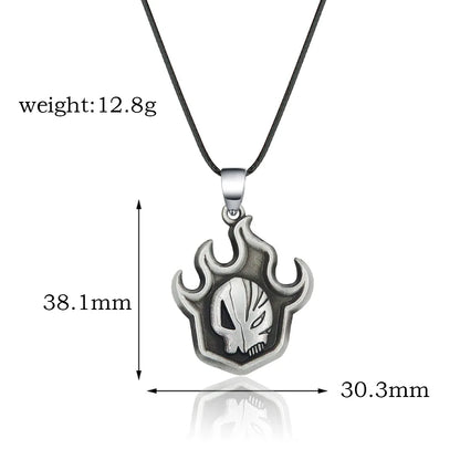 Bleach Ichigo Kurosaki Keychain Necklace - Anime Cosplay Pendant Charm for Men & Women Backpack Jewelry Gift