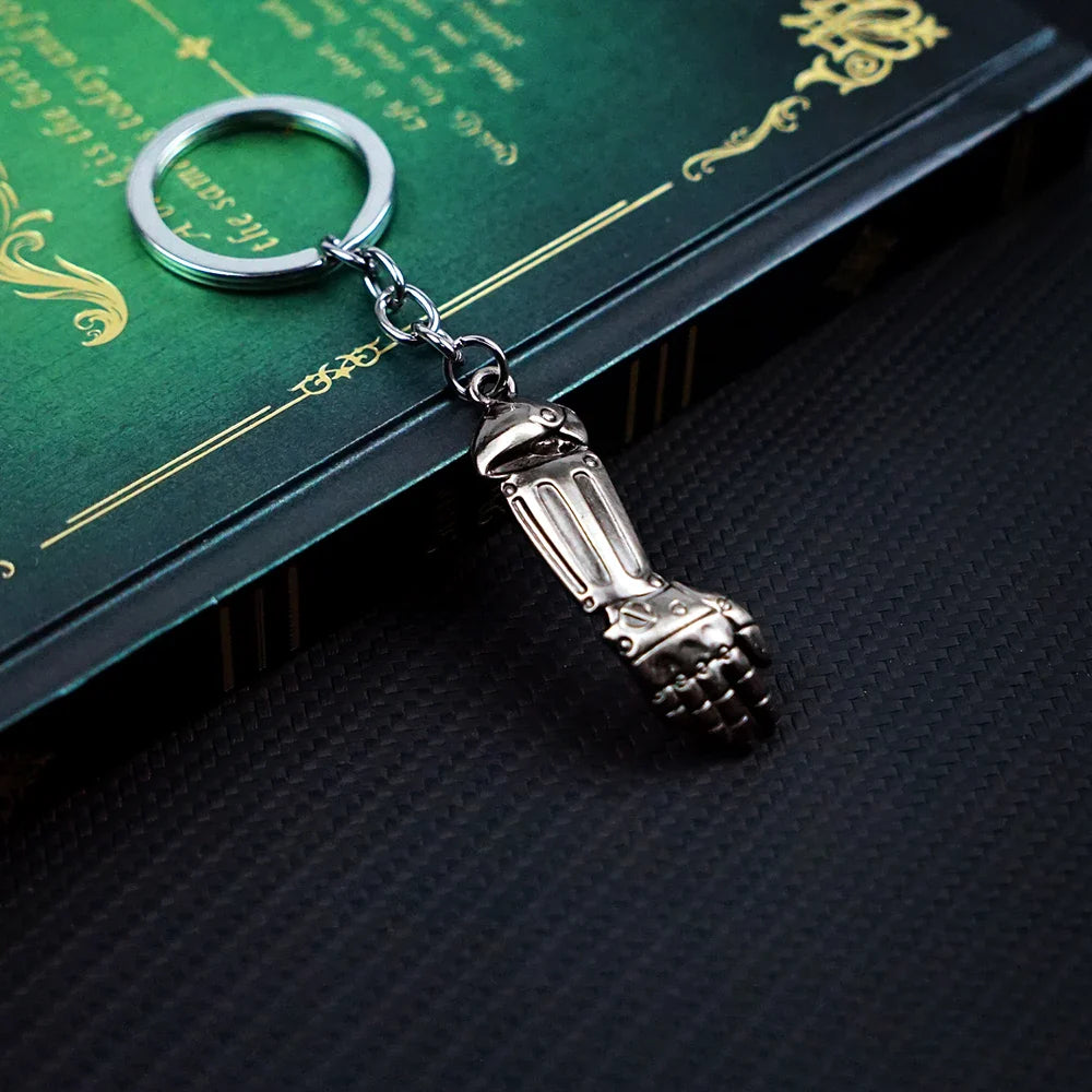 Edward Metal Arm Keychain – Anime Keyring Pendant for Men & Car Accessories
