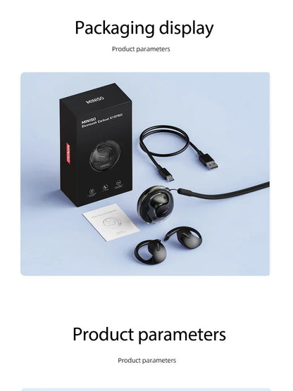 MINISO X15Pro Translator Bluetooth Earphones — Wireless Headset for Travel & Office, 5.4 AI Translation, ASMR App Compatible