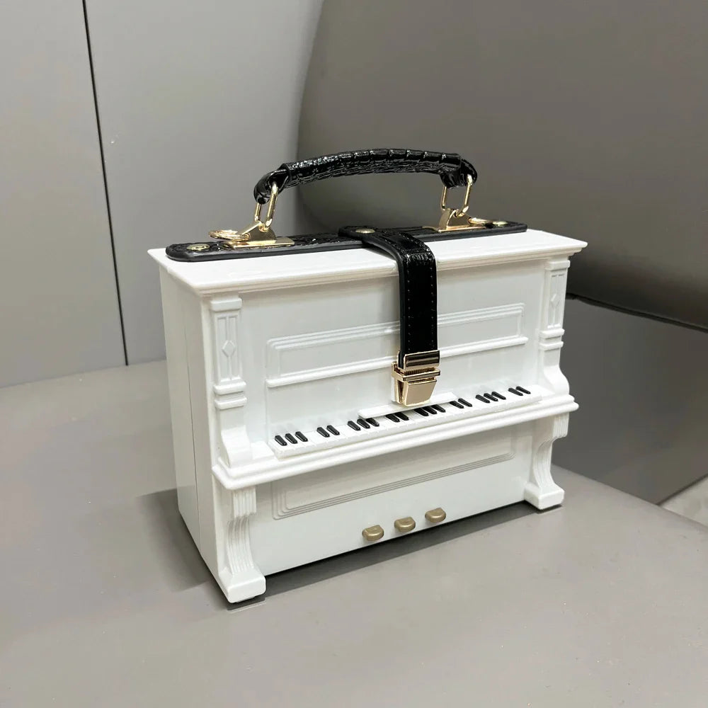 Luxury Designer Piano-Shaped Handmade Crossbody Shoulder Bag for Women – Elegant Purse, Messenger & Banquet Bag