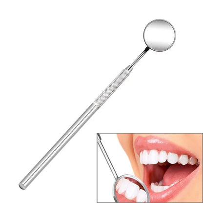 12pcs Dental Mouth Mirror Heads – Stainless Steel Cone Socket Intraoral Oral Mirrors #4 & #5