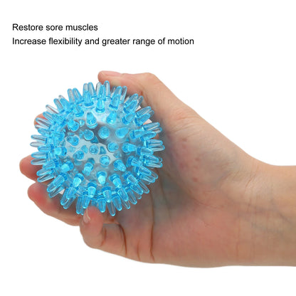 Spiky Hollow Massage Ball – Soft Transparent Stress Relief & Hand Wrist Strength Recovery Exercise Ball