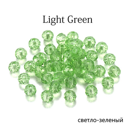 70–300pcs Czech Crystal Glass Beads Set (3–8mm) – Faceted Translucent Colorful Spacer Beads for DIY Jewelry, Bracelets & Craft Making