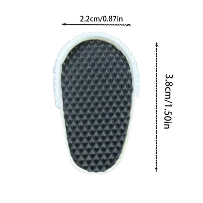 3.8cm Solid Color Lace-Up Canvas Shoes – PU Doll Shoes for 17cm Labubu Doll Clothes & Accessories Gift