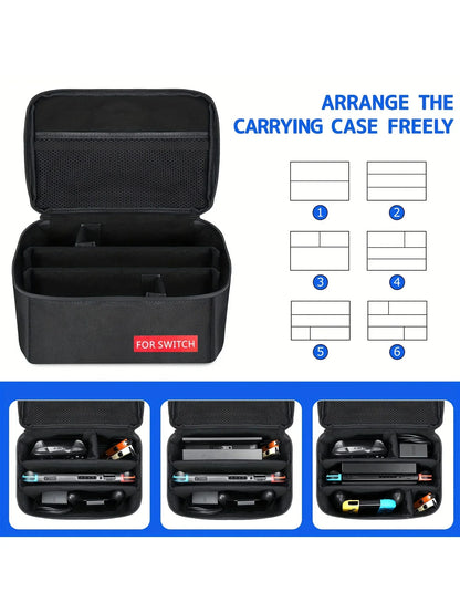 Nintendo Switch/Switch OLED Travel Bag: Soft Case Protection with Detachable Compartment - Portable Switch Case