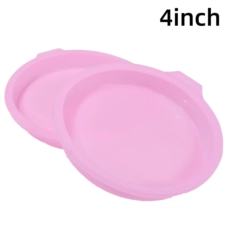 FAIS DU Silicone Cake Pan Set – 2-8pcs 4/6/8inch Round Molds for Rainbow Cake & Mousse Baking