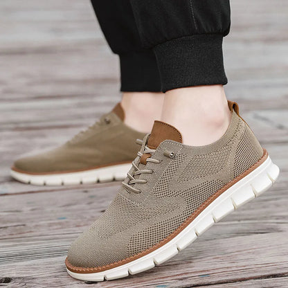 YRZL Men’s Casual Sports Shoes – Anti-Slip, Wear-Resistant, Breathable Cushioning with Color Blocking Design