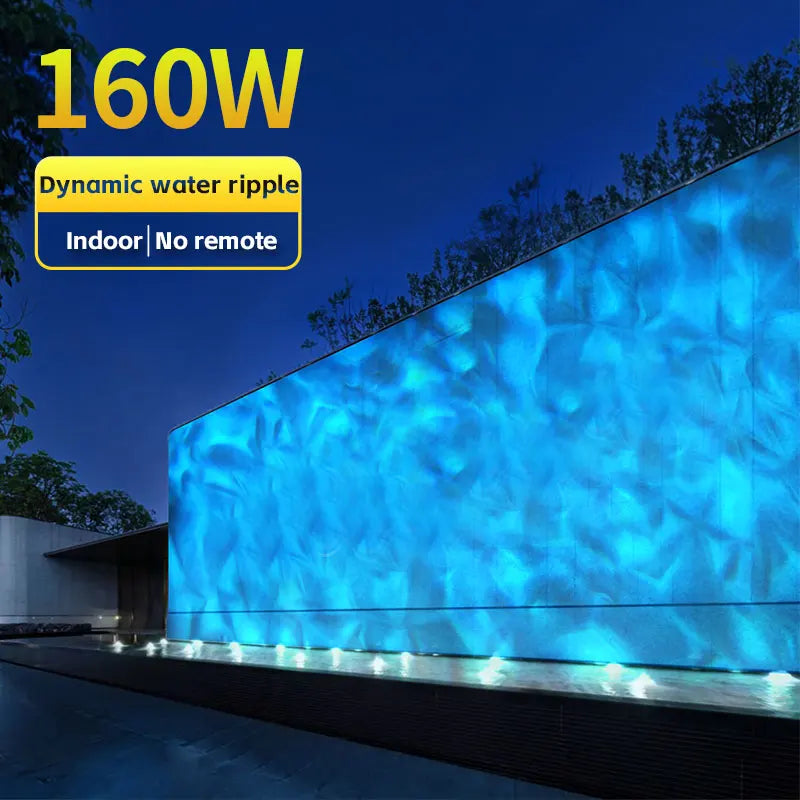 Square Water Ripple Projector Light – Dynamic Ripple Effect LED Logo Projection Lamp for Indoor, Outdoor, Corridor & Atmosphere Lighting Waterproof Decorative Light