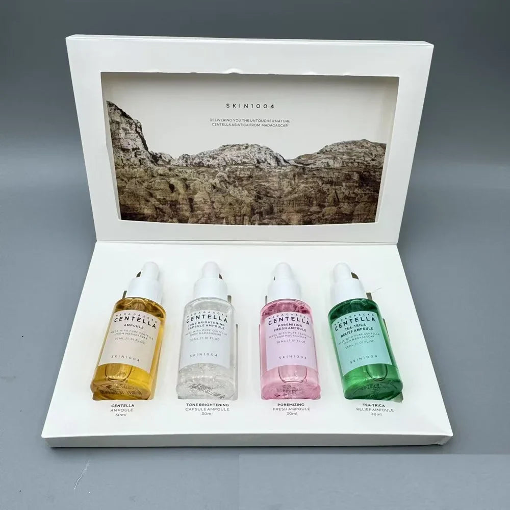 SKIN1004 Angel Skin Care Set — Centella Asiatica Essence, Eye Cream, Cleanser, Toner & Sun Cream for Moisturizing & Brightening