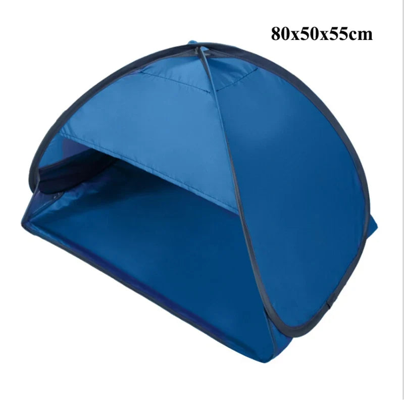 Beach Headrest Sunshade Tent – UV-Protecting Sunshelter, Automatic Open, Portable Outdoor Sunshade for Adults & Kids Camping