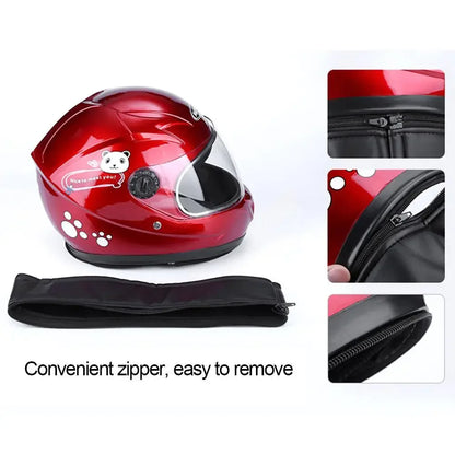 New Cute Children’s Full Face Helmet – Safety Bike & Motorcycle Helmet for Kids, Adjustable for Outdoor Sports, Four Seasons Protection