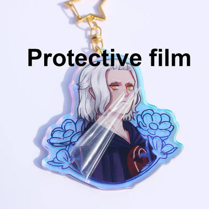 Custom Cartoon Keychains — Personalized Photo & Anime Transparent Hologram Acrylic Charm, Perfect Gift