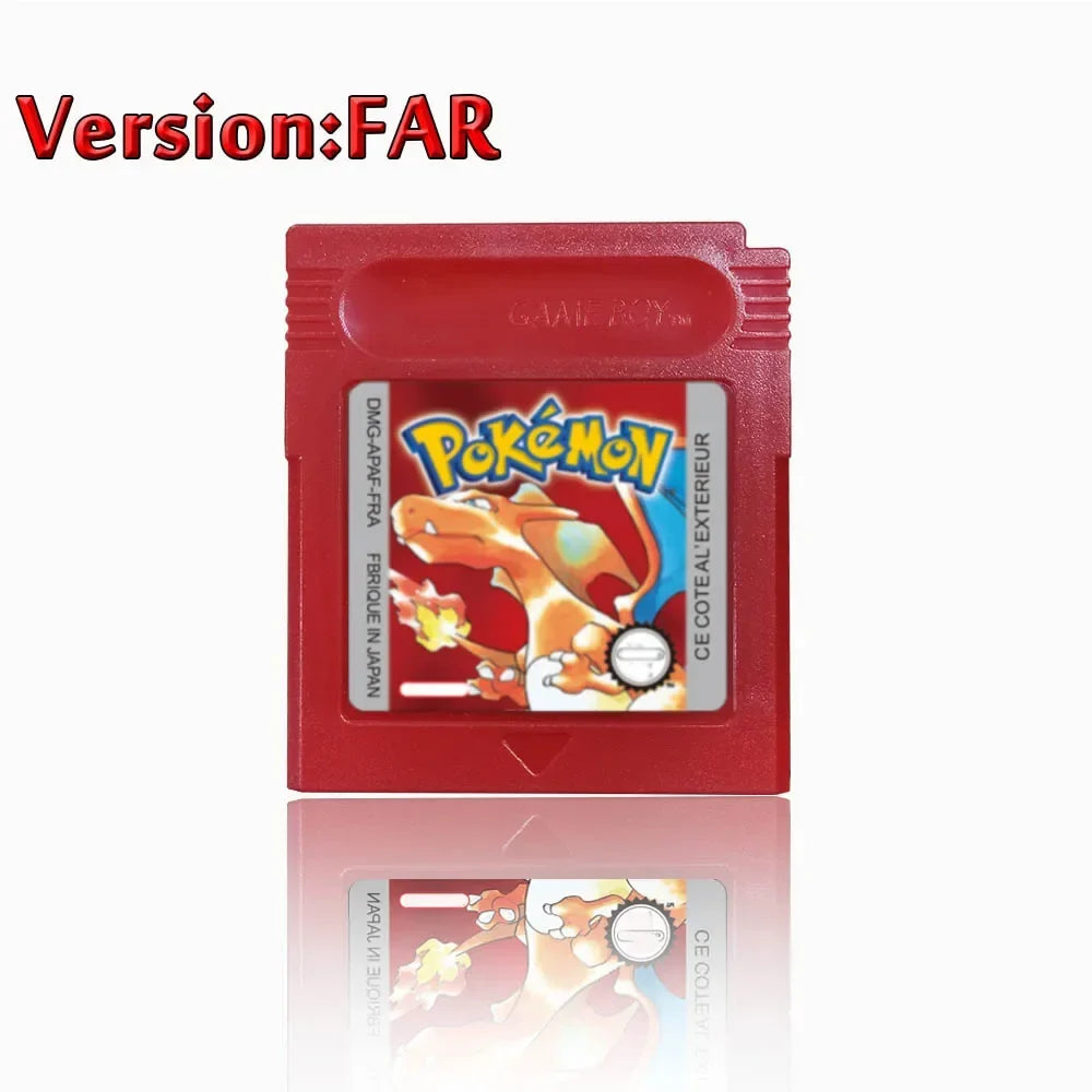 Pokemon GBC Game Cartridge - 16-Bit Video Game Card in Red, Blue, Crystal, Gold, Silver & Yellow Versions