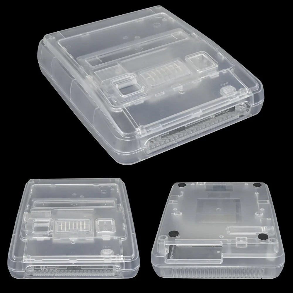 Bitfunx Transparent Replacement Case for SFC/Super Famicom – Clear Shell for Super NES Game Console