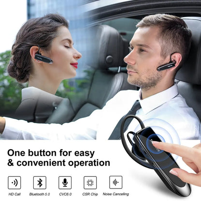 New Bee B41 Wireless Bluetooth 5.0 Earphones – Hands-Free Mini Headset with CVC 6.0 Mic, 22H Music Playing for iPhone