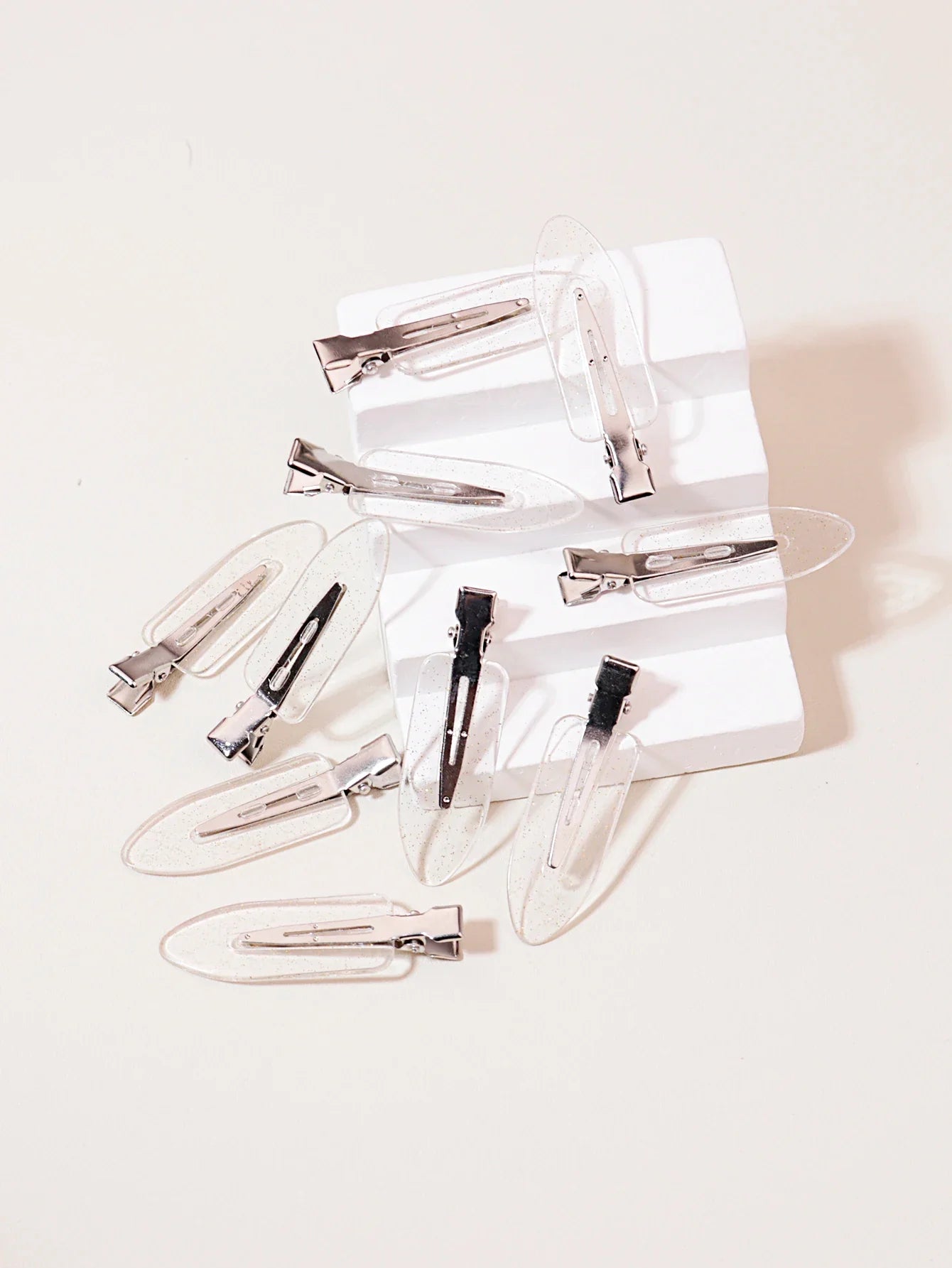 Seamless Transparent Hair Clips - 10-Piece Styling Clips for Wigs & Hair