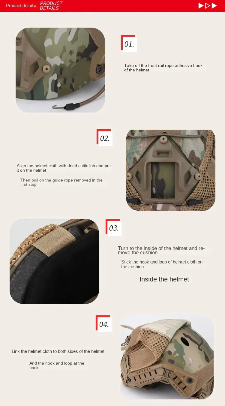 FAST Helmet Cover – Tactical Airsoft & Paintball Helmet Accessory for MH PJ BJ Models
