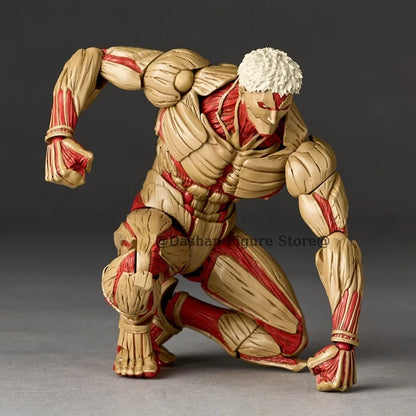 Attack on Titan Revoltech Action Figure – Armored Titan Reiner Braun PVC Model Toy Collectible