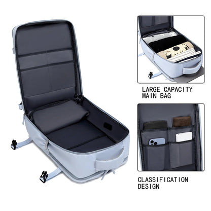 Travel Backpack with 15.6-Inch Laptop Compartment - Waterproof Design and Shoe Storage, Unisex Backpack