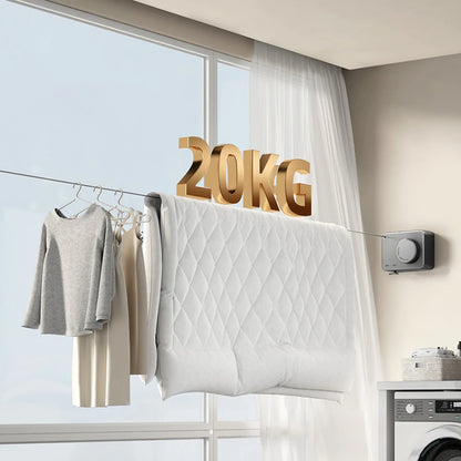 Invisible Retractable Clothesline Drying Rack | Stainless Steel Pull-Out Indoor Balcony Laundry Rack