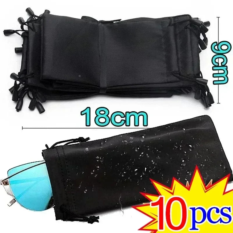 1/100pcs Portable Soft Cloth Sunglasses Bags – Waterproof Microfiber Dust Pouches for Eyewear Storage & Protection