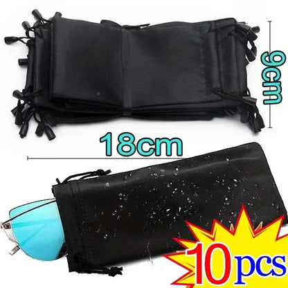 1/100pcs Portable Soft Cloth Sunglasses Bags – Waterproof Microfiber Dust Pouches for Eyewear Storage & Protection