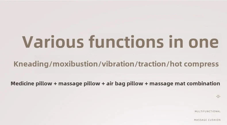Multifunctional Electric Lumbar Traction Massage Mattress Cushion – Full Body Vibrations for Shoulder, Neck, Waist, and Back with Removable Cover