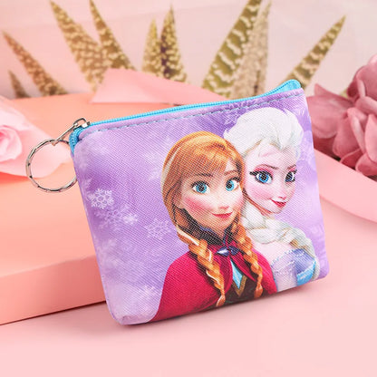Disney Frozen Elsa & Sofia Coin Purse – Kawaii Princess Cartoon PU Wallet for Kids Gifts